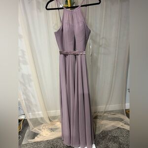 Elegant Lavender Sleeveless Maxi Dress